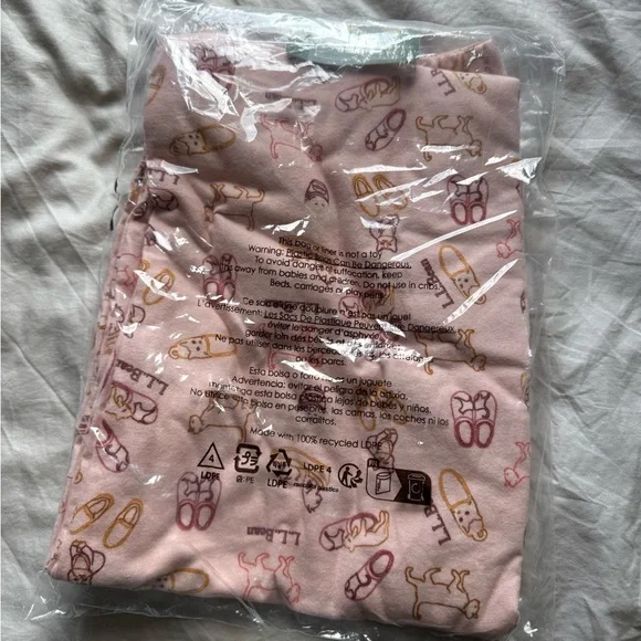 L.L. Bean Pink Pajama Pants with Dog and Slipper Print - Picture 4 of 4